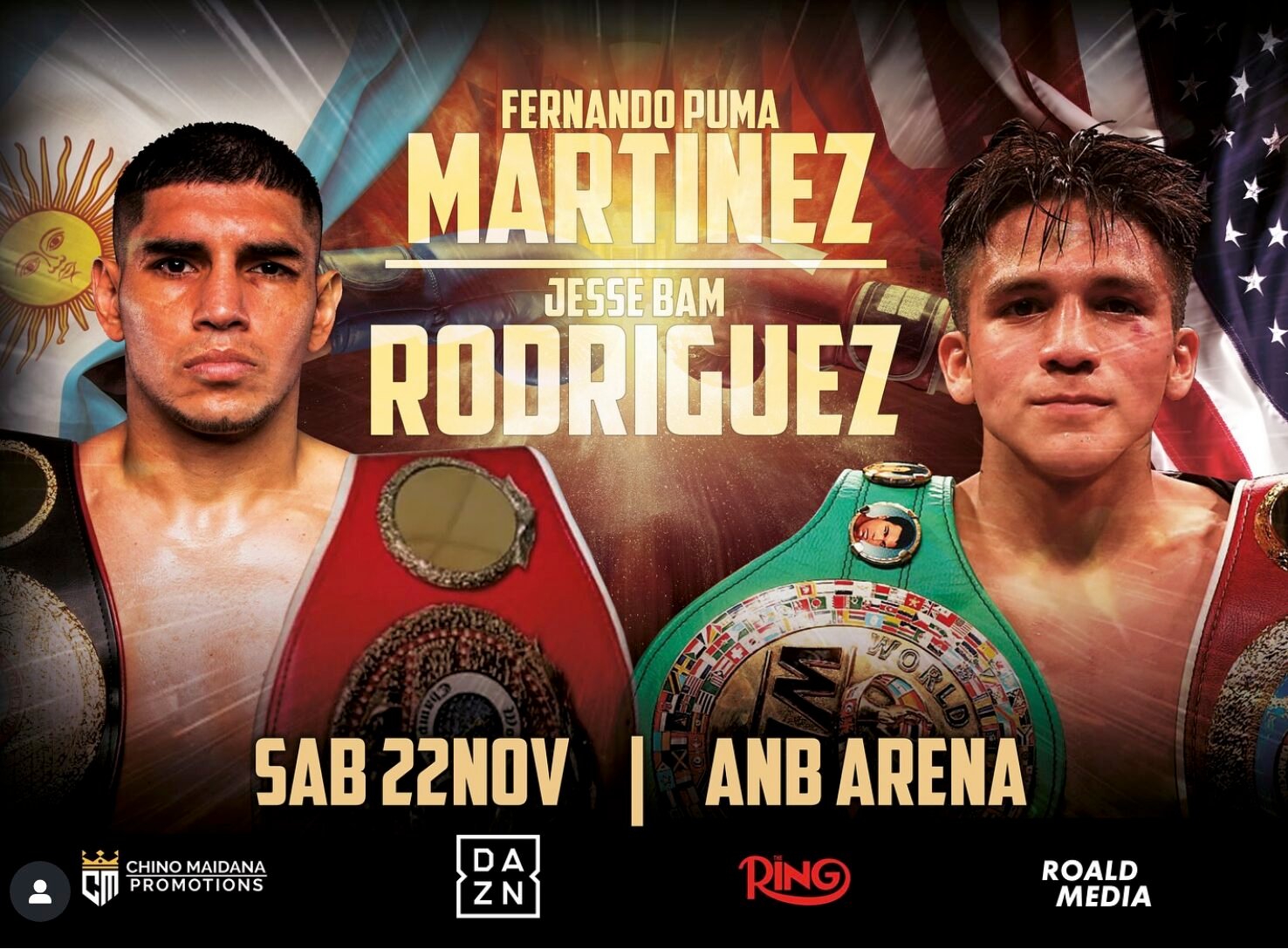 Fernando «El Puma» Martínez combatirá por toda la gloria frente a Jesse ‘Bam’ Rodríguez