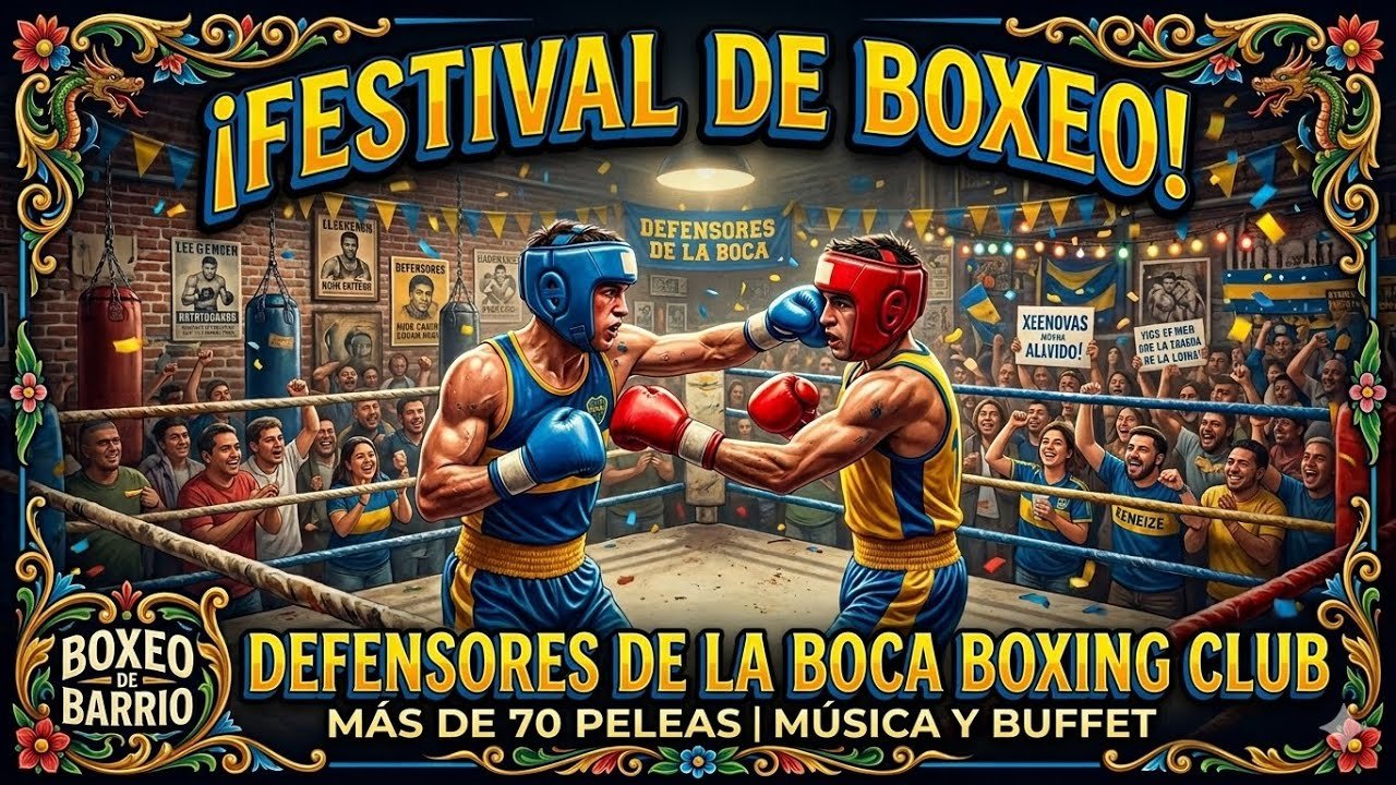 Defensores de La Boca Boxing Club celebra su 3° aniversario con un festival de exhibiciones