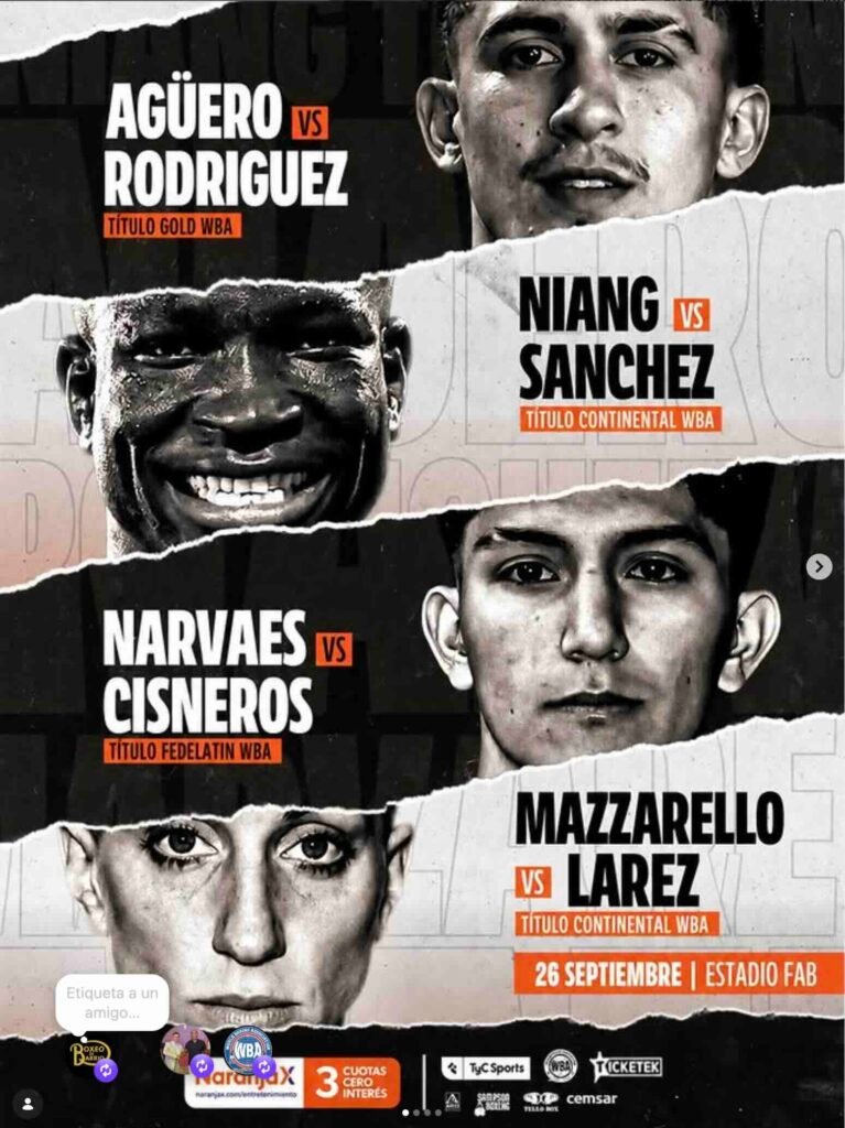 Josué Agüero y Touba Niang encienden la FAB en una mega velada internacional