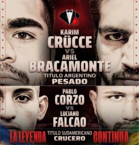 Noche de coronas en la FAB: Crücce defenderá su titulo ante Bracamonte, y Pablo Corzo buscará la gloria sudamericana